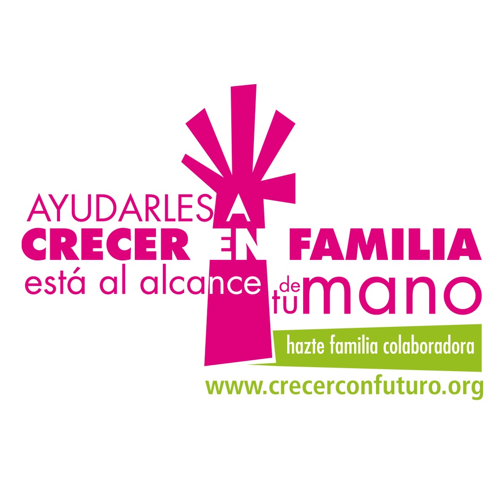 Marca y logotipo para la campaña "Familias colaboradoras" de la ong Crecer con Futuro
