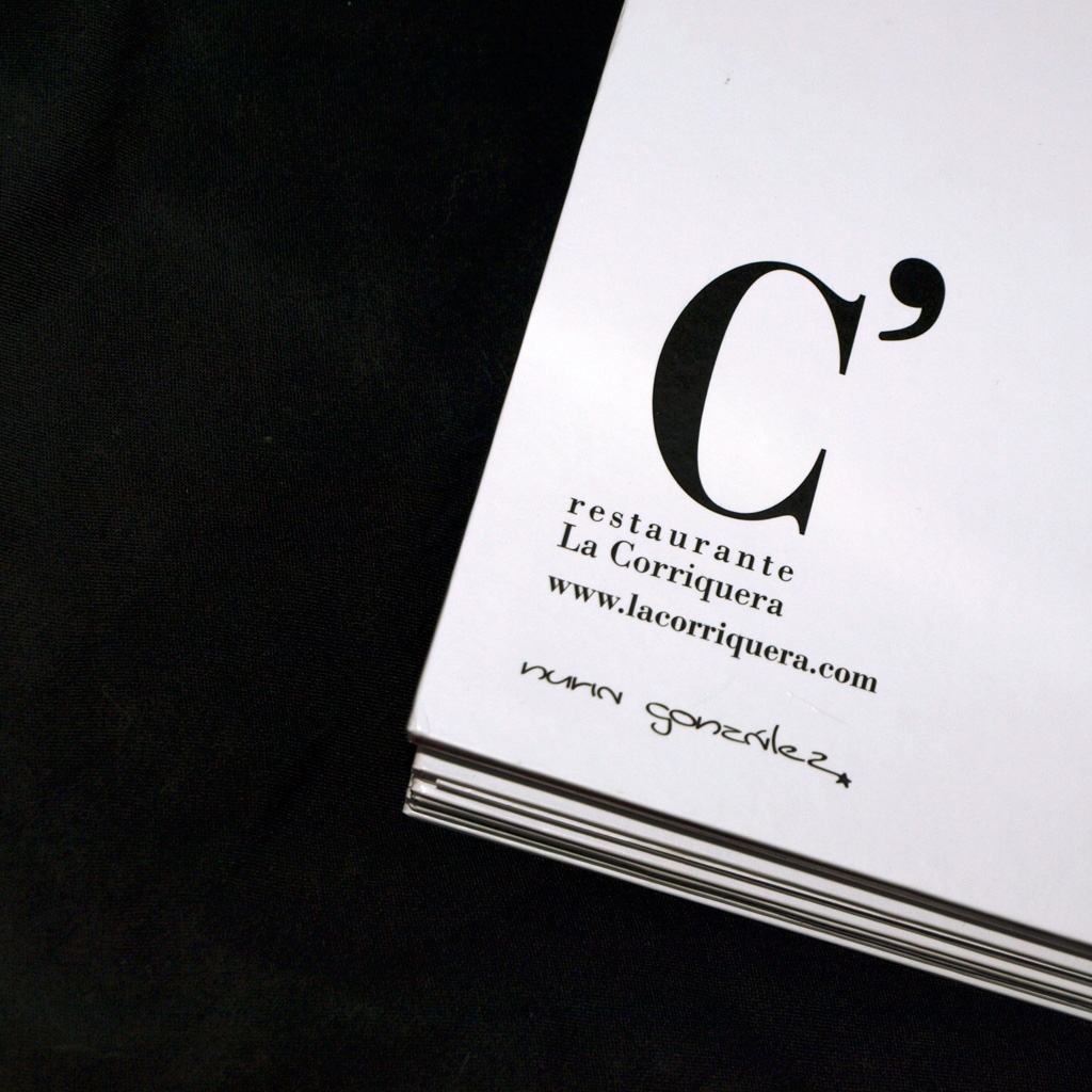 Diseño de las cartas restaurante La Corriquera