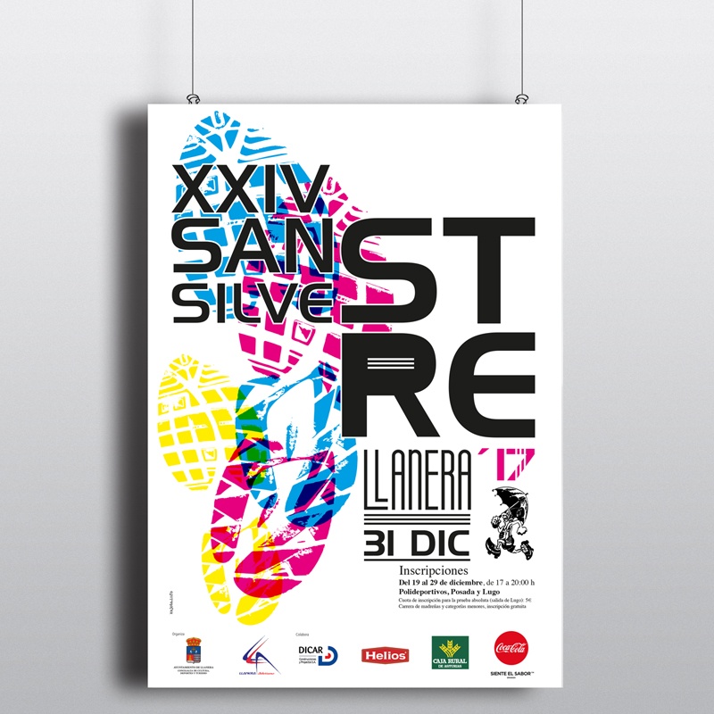 Diseño de cartel para San Silvestre de Llanera