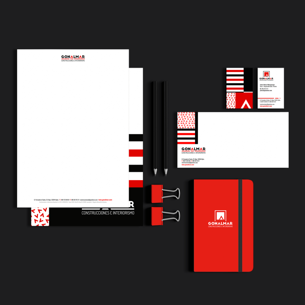 Branding: diseño de logotipo, papeleria corporativa y rotulacion Gonalmar