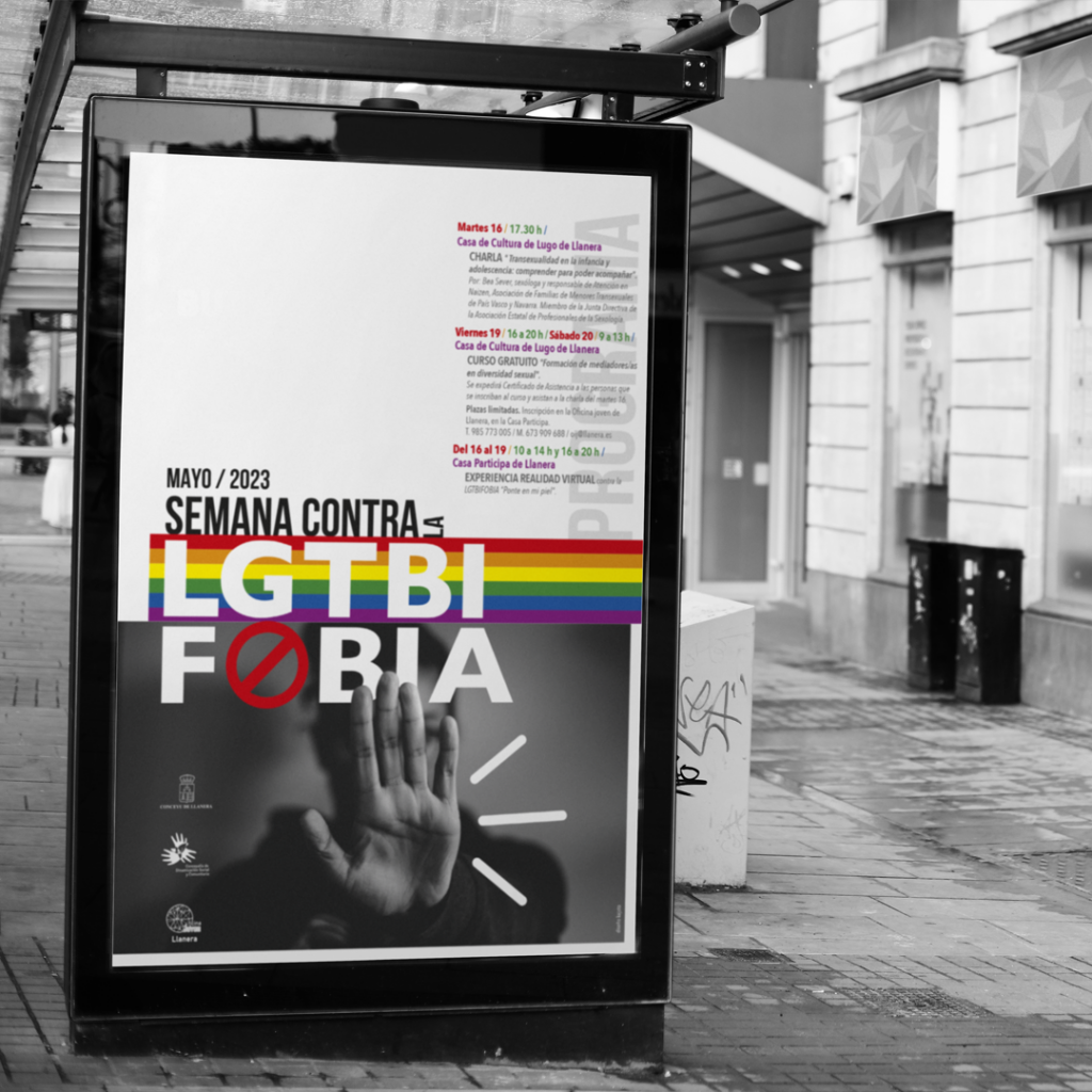 Diseño de gráfica para la Semana contra la LGTBIFobia en LLanera