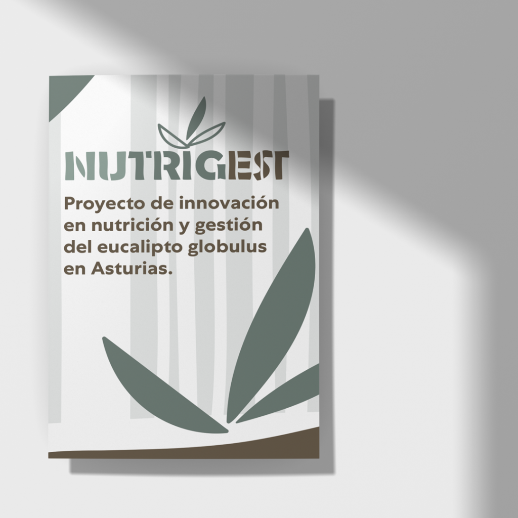 diseño de logotipo nutrigest, grupo operativo relacionado con el eucalipto globulus y su cultivo