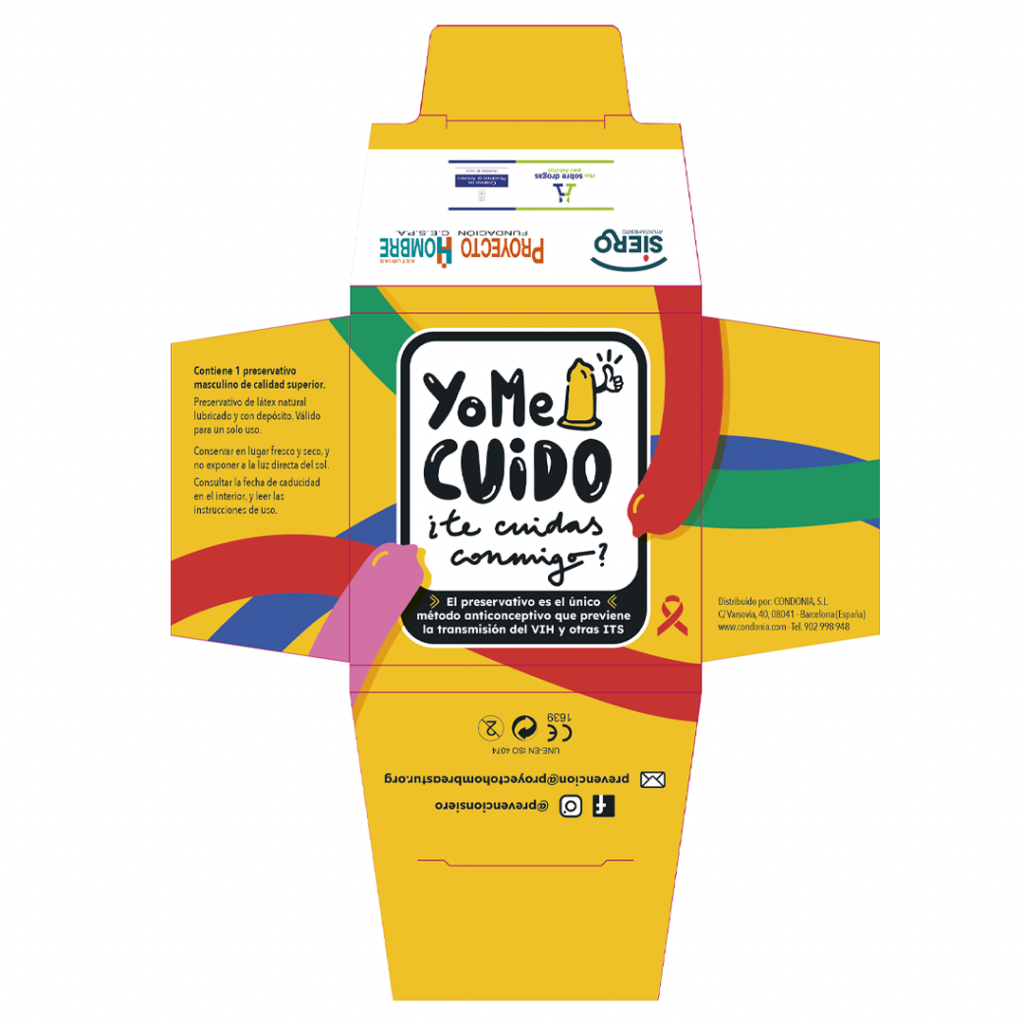 Diseño de gráfica de la campaña de prevención del VIH en Siero, Asturias