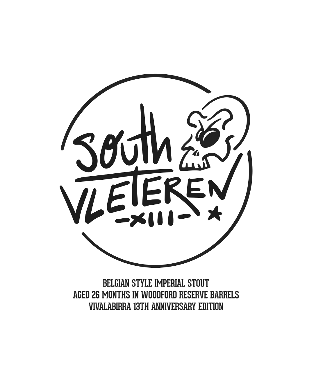 Trabajo de ilustración digital y diseño gráfico de la etiqueta de esta cerveza artesana elaborada por vivalabirra en Bélgica