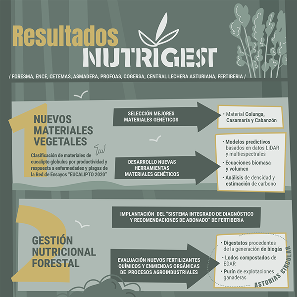 diseño de logotipo e infografías para grupo operativo NUTRIGEST