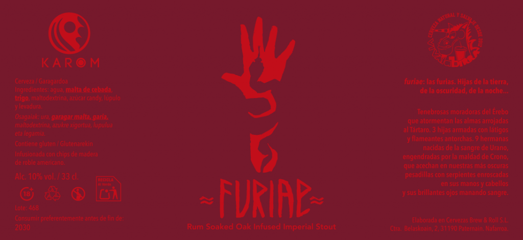 diseño de etiqueta y packaging de botella de cerveza craft furieae