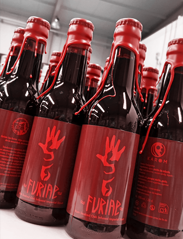 diseño de etiqueta y packaging de botella de cerveza craft furieae